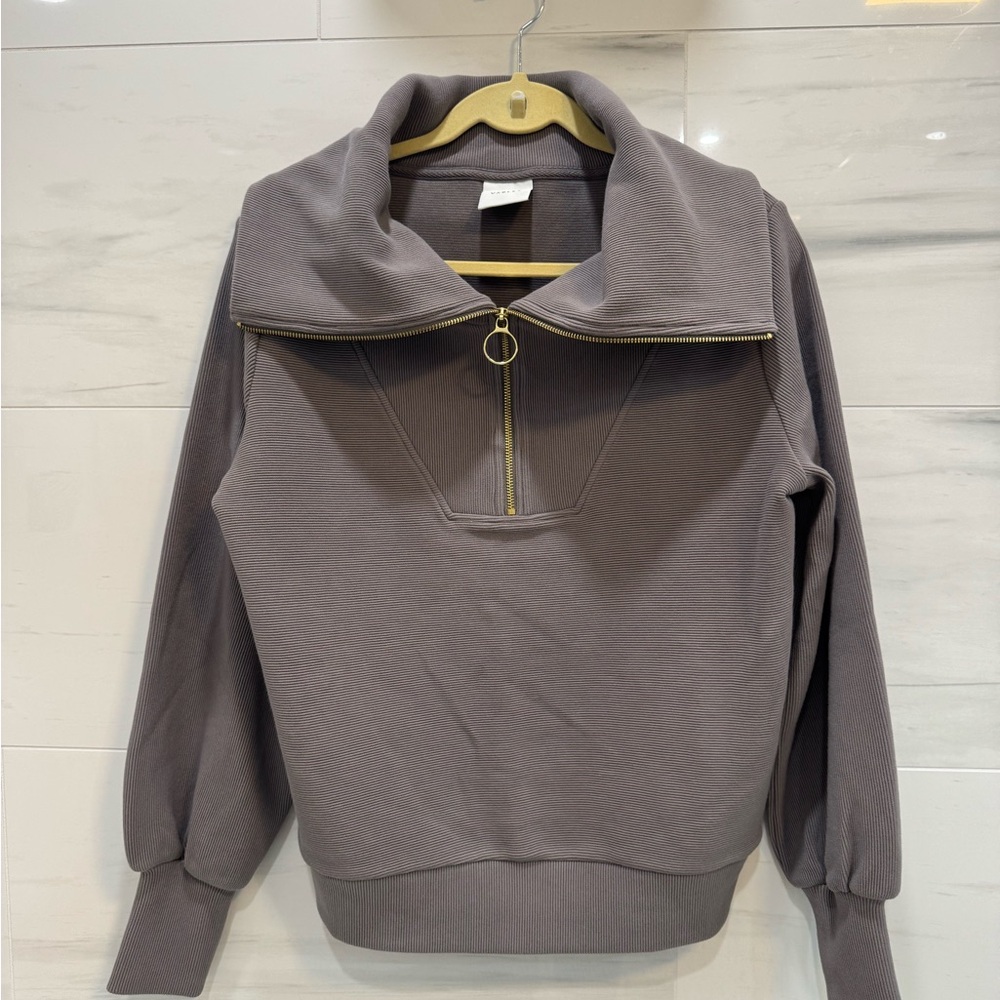 Varley Women's Zip-Up Sweater in Gray